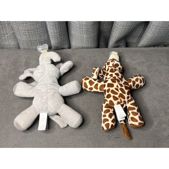 Philips AVENT Snuggle Pacifier Holder Elephant Giraffe Lovey Plush Stuffed Lot - Picture 5 of 14